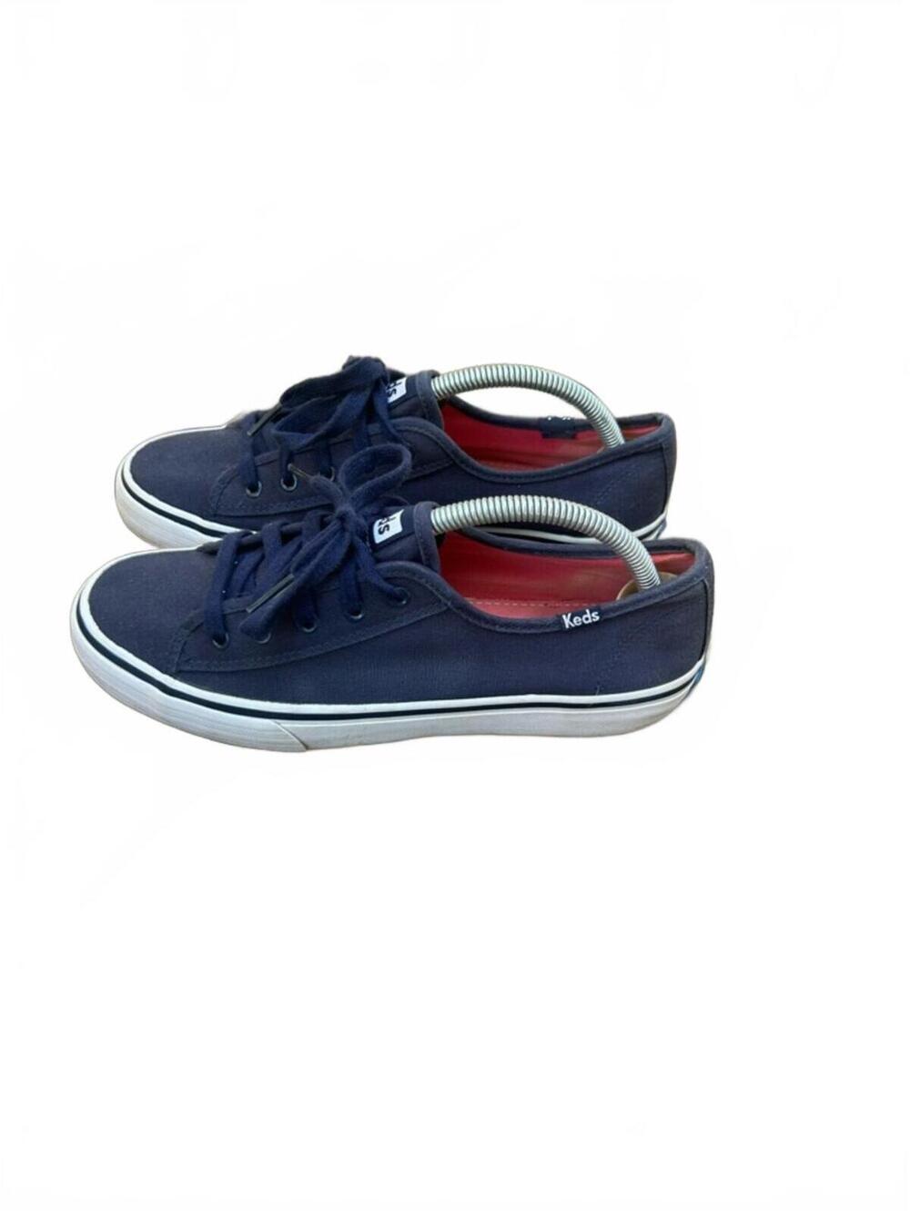 Keds Navy Canvas Sneakers with Red Interior WF53001 | Women’s Size 7.5 / EU 38